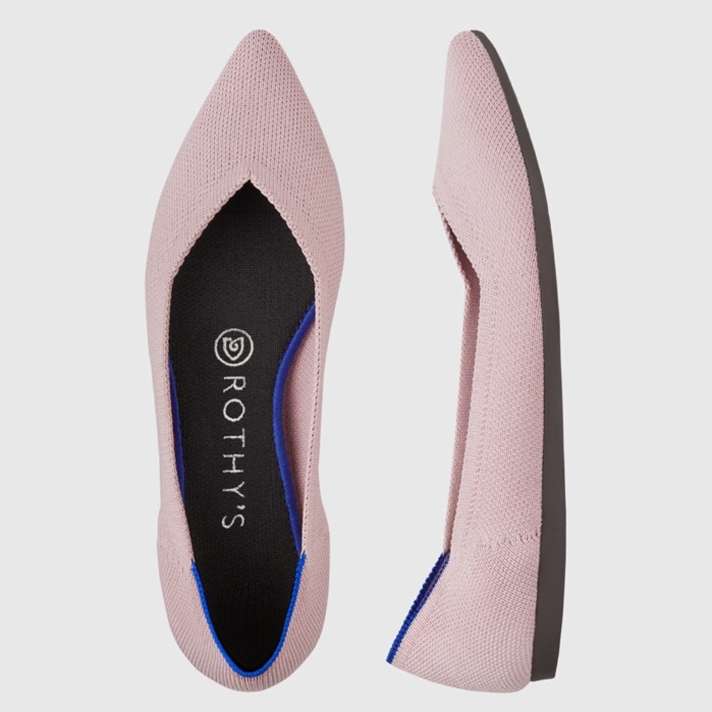 Rothys The Point in Petal Pink - Size 6 (New)